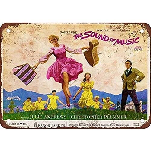 Tin Sign Iron PainTing 8X12 Inch Sound of Music Coffee House or Home Wall Decor Metal Tin Sign