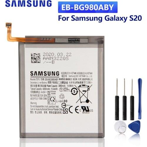 SAMSUNG Original Replacement Battery EB-BG980ABY For Samsung Galaxy S20 Authentic Phone Batteries 4000mAh