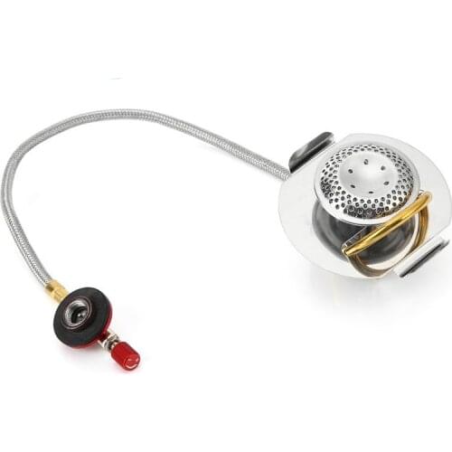 Outdoor portable barbecue oven hot pot boiler propane refill adapter gas stove burner folding camping heater butane