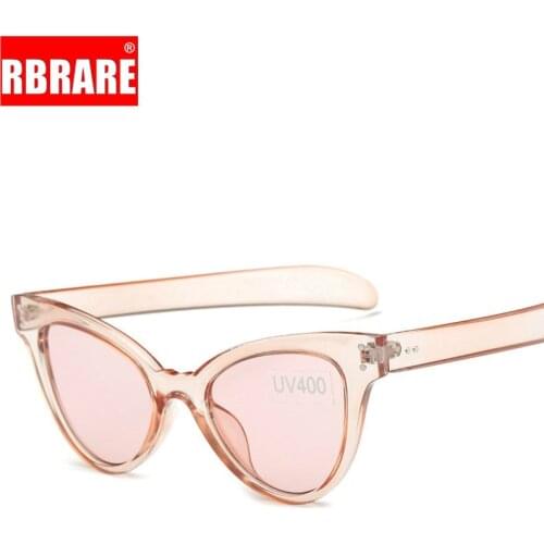 RBRARE 2021 Candy Color Cat Eye Sunglasses Women Vintage Transpant Sun Glasses Classic Shopping T-Show Oculos De Sol