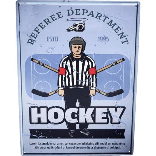 SINCE 2004 tin Plate Nostalgia Hockey Referee