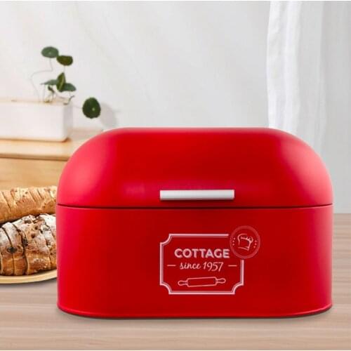 European-style Large-capacity Dustproof Bread Box Kitchen Baking Bread Food Tool Storage Box Home Iron Storage Box