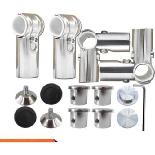 1sets 25mm- stainless steel pipe connector fixed parts floor clothes rack accessories Tee joint/two way joint