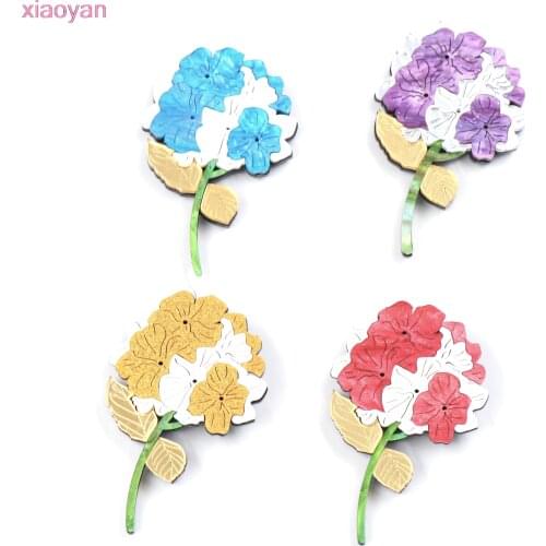 1pieces) Hydrangea Brooch (No pin) Floral Flowers Brooch Acrylic Laser Cut Jewelry