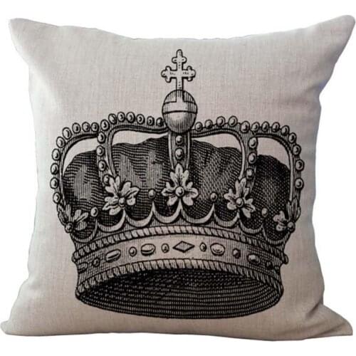 1 Piece Imperial Crown Pillowcase Imperial Crown Pillow Case 45X45CM Square Imperial Crown Pillow Cover For Home G1001