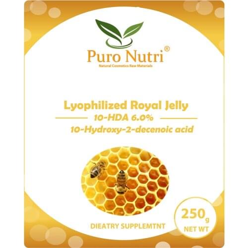 100% Natural Lyophilized Royal Jelly Freeze-dried Powder 6% 10-HDA 765-01-5 10-Hydroxy-2-decenoic acid EU standard