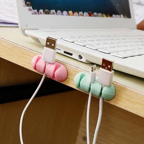 2Pcs/set Self-adhesive Kitchen Wire Organizer Kitchen Wire Fixing Gadget Desktop Wire Storage Holder Accessories