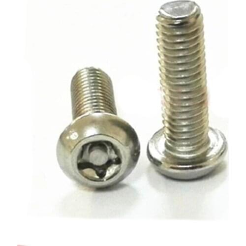 20Pcs M4 Stainless steel Pan Round head Pentagonal With column Five star Plum blossom Torx needle Anti-theft Screw 6mm-20mm L