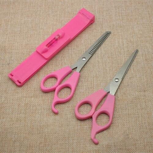3PCS Professional Pink DIY Women Girls Artifact Style Set Kit Hair Cutting Tool Pruning Scissors Bangs Layers Style Scissors