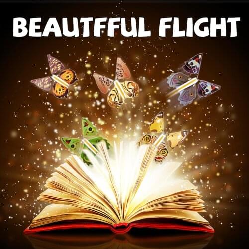 5Pcs Kids Fairy Flying Butterfly Wind up Toy for Surprise Wedding Birthday Decor