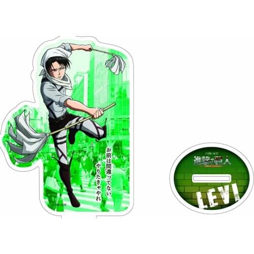 Anime Attack on Titan Fashion Acrylic Stand Figure Model Desktop Toy Mikasa Ackerman Levi Ackerman Eren Jaeger Cosplay Gift