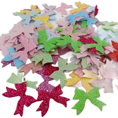 Sew on Glitter felt patches for clothes 2cm*3cm butterfly shape 20pcs scrapbooking accessories