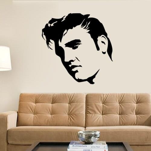 ELVIS PRESLEY LARGE BEDROOM WALL MURAL ART STICKER STENCIL DECAL MATT VINYL Boys room Decor