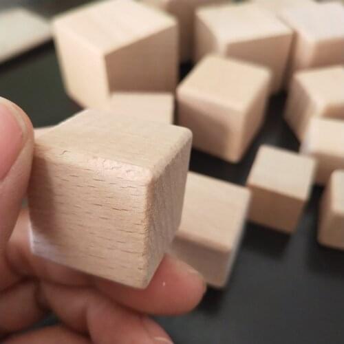 Wooden Cubes Unfinished Blank Square Wood Birch Blocks, for Painting and Decorating, Puzzle Making, Crafting and DIY Projects
