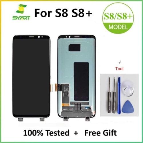 For Samsung Galaxy S8 Plus LCDs Super AMOLED LCD Display Touch Screen With Frame + Free Tool For S8 G950 S8 Plus G955 LCD Screen