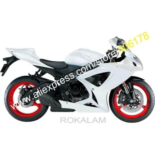 For Suzuki GSX-R 600 750 K6 06 07 GSXR750 GSXR600 2006 2007 All White Fairings Kits Price For Sale (Injection Molding)