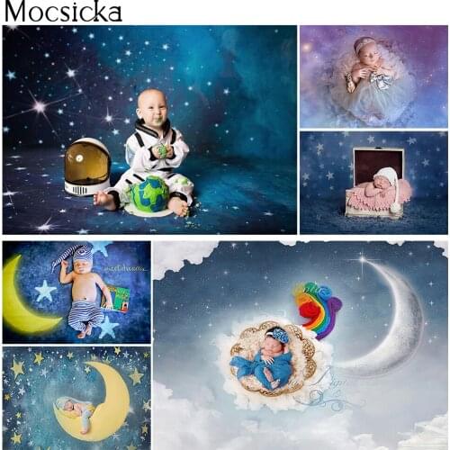 Twinkle Twinkle Little Star Backdrop for Photography Gold Glitter Flash Photo Background Newborn Kids Birthday Portrait Backdrop