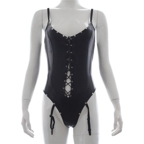 Hot Leather Bandage Lingerie Sexy Lingerie Exotic Night Party Flirting Lingerie Sex Slave Costume PU SM Costume