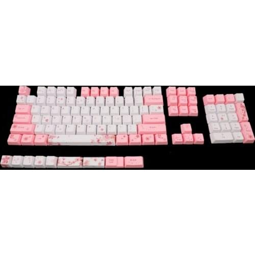 OEM PBT Cherry Blossom Keycap Mechanical Keyboard Keycaps Dye-Sublimation Keycap