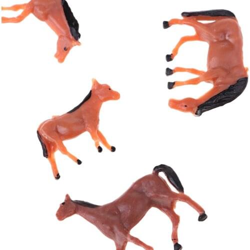 Set/10Pcs 1:87 HO Scale Horses Model Painted Animal Figure Layout Architecture