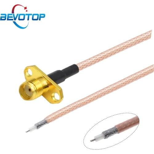 Single End SMA Female 2 Hole Flange to PCB Soldering Pigtail RG316 Cable WIFI Wireless Router GPS GPRS Low Loss Wire Connector