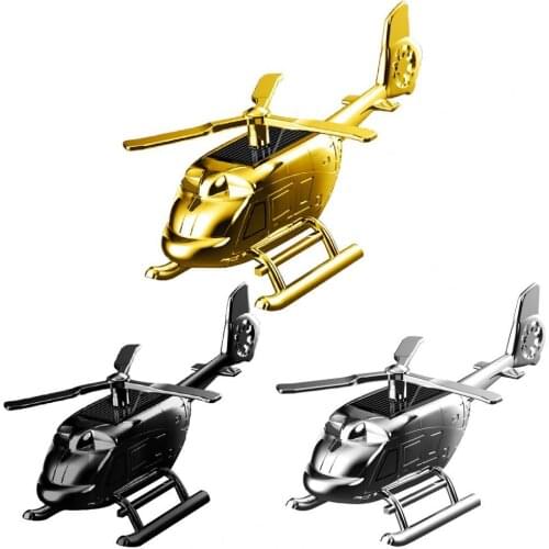 Excellent Car Air Freshener Solar Mini Rotary Odor-resistant Helicopter Zinc Alloy Car Perfume Diffuser Ornament for Vehicles