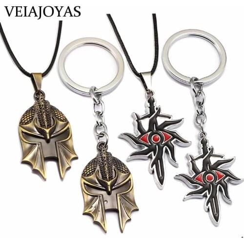 PS4 Game Dragon Age Inquisition Amulet Pendant Necklace Rope Chain Punk Necklaces Alloy Charm Car KeyRing Men Women Gift Jewelry