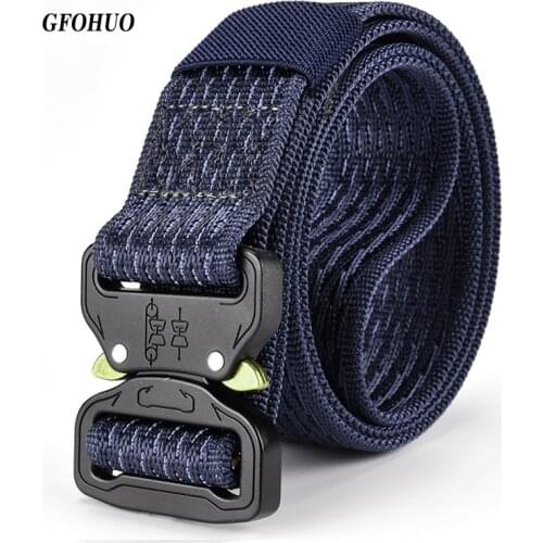 3.7cm Width New Style Luxury Design MenTactical Nylon Belts Breathe Freely Outdoor sport Canvas Belt Combat Strap Waistband