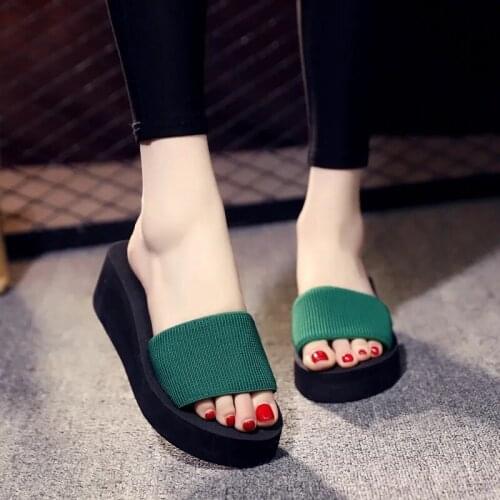 Women Beach Sandals Summer Platform Indoor Outdoor Slipper 2021 Summer House Slides Casual Non-slip Flats Female Wedges Shoes