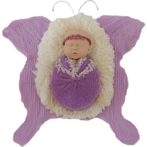 Wool fleece blanket Wool fluff basket stuffer Handmade felted layer blanket Newborn photography props