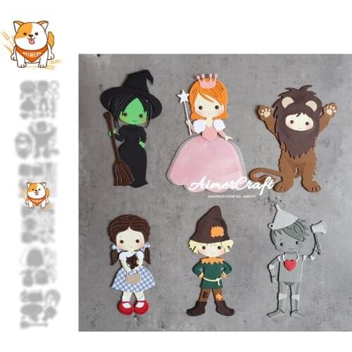 Fairy tale characters Metal Cutting Dies Mold Scrapbooking Stencil DIY Embossing Craft Die Cuts Card Making New Dies For 2021
