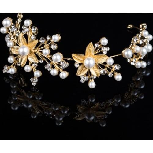 2019 Wedding Bridal Crystal Imitation Pearl Tiara Headbands Head Jewelry Hair Accessories