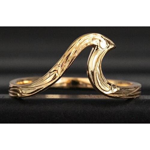 2021 Vintage Golden Ring Viking Punk Minimalist S925 Jewelry For Women Wedding Engagement Rings Size 6-10 Valentines Day Gift