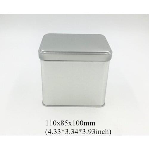 24pcs a lot plain rectangular tin box tea tin box tea container food tin can candy and gift box
