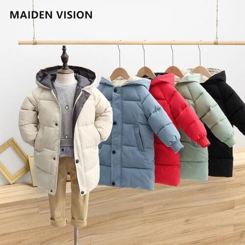 3-10Y Teen Children Overcoat Winter Kids Coats autumn Boys Jackets Fashion Thick Long Coats Parkas Girls Hooded Jackets Snowsuit