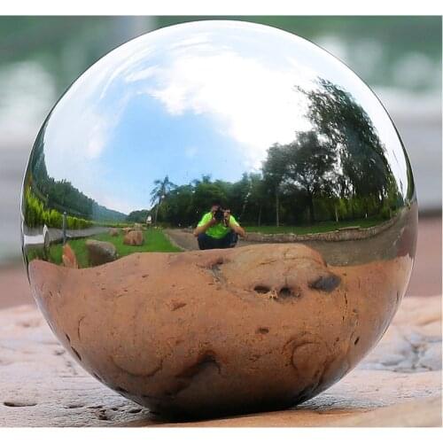 1pc Sphere Mirror Hollow Ball High Gloss Glitter Stainless Steel BallHome Garden Decoration Supplies Ornament 51mm~120mm
