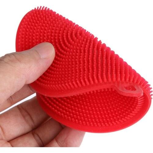 1PC Silicone Dish Bowl Cleaning Brush Silicone Scouring Pad Silicone Dish Sponge Kitchen Pot Cleaner Washing Tool