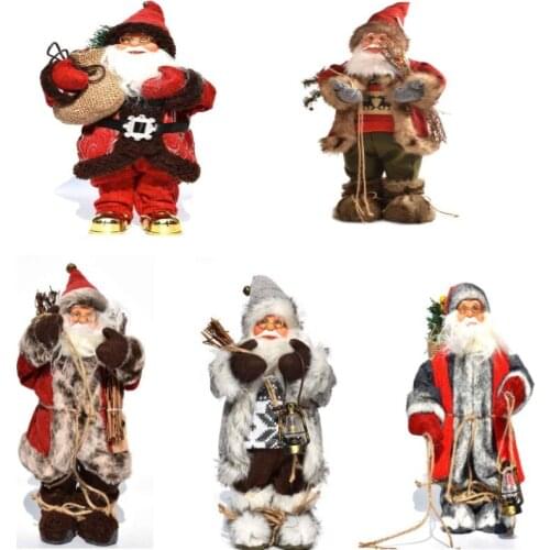 30CM Santa Claus Doll Christmas Decorations For Home Children Xmas New Year Gift Christmas Tree Decor Wedding Party Supplies