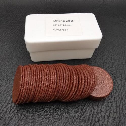 40PCS Dental Lab Separating Discs For Ceramic Crown Abrasives Cutting, Jewelry Watch Cutting Polishing Tools 38X1.7mm