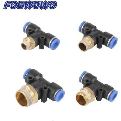 5 Pcs Pipe Interface 6mm/8mm to 1/8" 1/4" 3/8" 1/2" Male Thread Slip Lock Quick Connector Garden Irrigation Tools