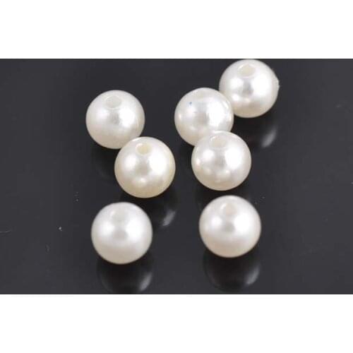 6mm 200pcs Pearl Beads Acrylic Spacer Ball Round Beads Fit Jewelry Handmade DIY ZZ006X