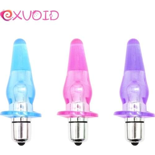 EXVOID Anal Beads Vibrator Prostate Massage Adult Products Anal Vibrator Smooth Sex Toys for Women Butt Silicone Plug Dildo