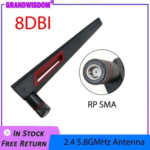 2.4GHz 5GHz 5.8Ghz Antenna real 8dBi RP-SMA Connector Dual Band wifi Antena aerial SMA female wireless router 2.4 ghz 5.8 ghz