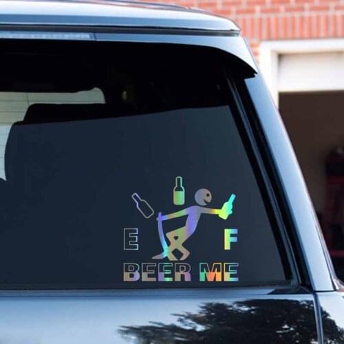 Car Sticker Vinyl BEER ME Funny Stickers and Decals Auto Motorcycle Car Styling Bumper Decoration Good Quality Waterproof
