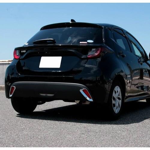 Car Accessories Fit For Toyota Yaris 2020 2021 Rear Bumper Fog Lamp Reflector Cover Trim ABS Chrome