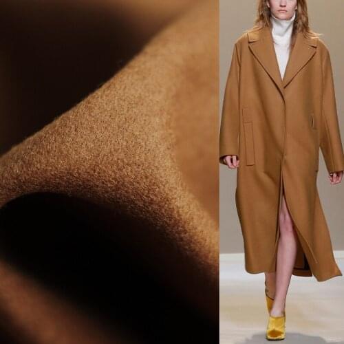 White waxberry 150cm 470g/m Caramel encrypted woolen cloth fabrics clothes Garment sewing materials Free shipping