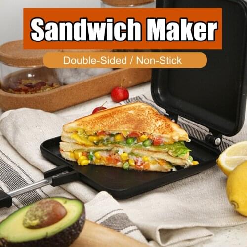 Household gas non-stick frying pan bread toast double-sided frying pan waffle maker pancake maker barbecue pan