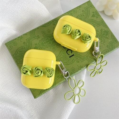 Cute Rose Case For Apple Airpods 1/2 Cover Protective Earphone Case Headphones Cases Protective For Apple Airpods Pro Cover