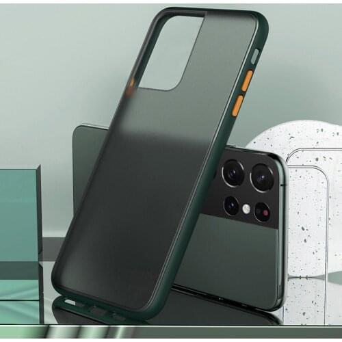 For Samsung S12 Ultra Case Skin Feel Matte Phone Cover For Samsung Galaxy S21 Plus 5G S 21 S21Ultra S21+ Camera Shockproof Coque