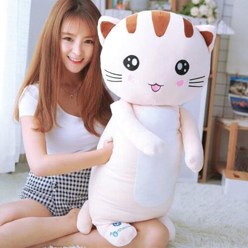 Fancytrader Super Soft Cat Plush Toy Warm Hands Doll Big Stuffed Fluffy Animals Cats Pillow Cushion 90cm